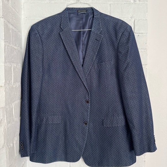 Tommy Hilfiger Other - Tommy Hilfiger Navy Polka Dot Sport Coat – Size L48 - $18